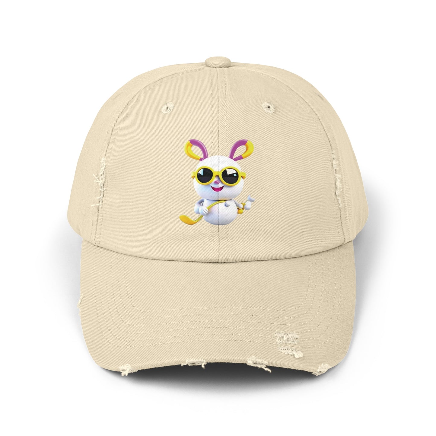 🧢 Unisex Distressed Cap – Snow Bunny Exclusive ❄️